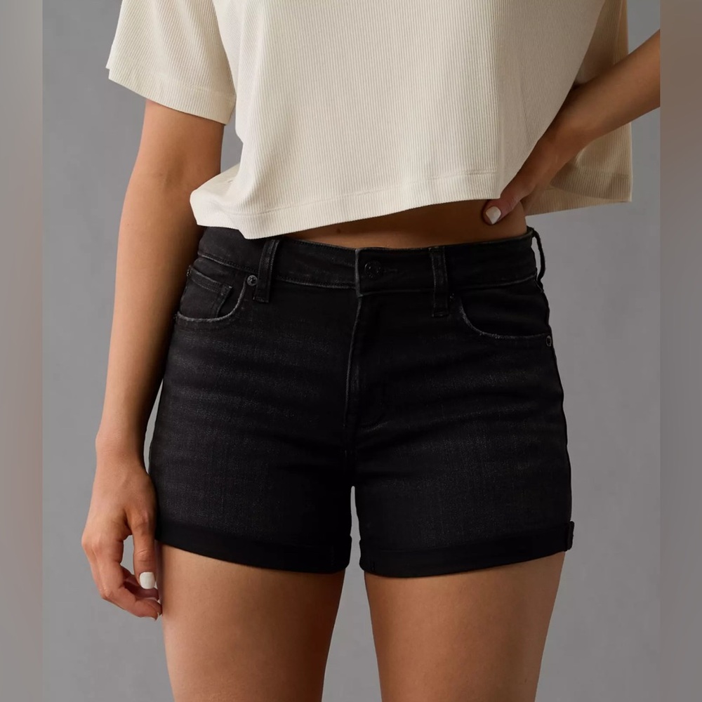 American Eagle Outfitters Black Denim Shorts
